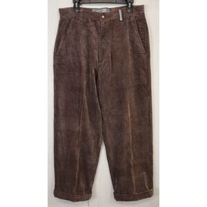 Jordan Two3 Corduroy Pants Size 34x30 Brown vintage Y2K Rayon Cotton Baggy